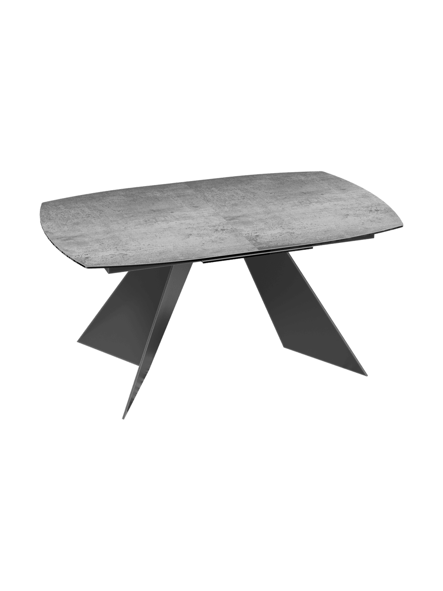 
Ausziehbarer Designer Esstisch „Dallas“ aus Keramik, in verschiedenen Grössen - Silver / 160-210 x 100 cm