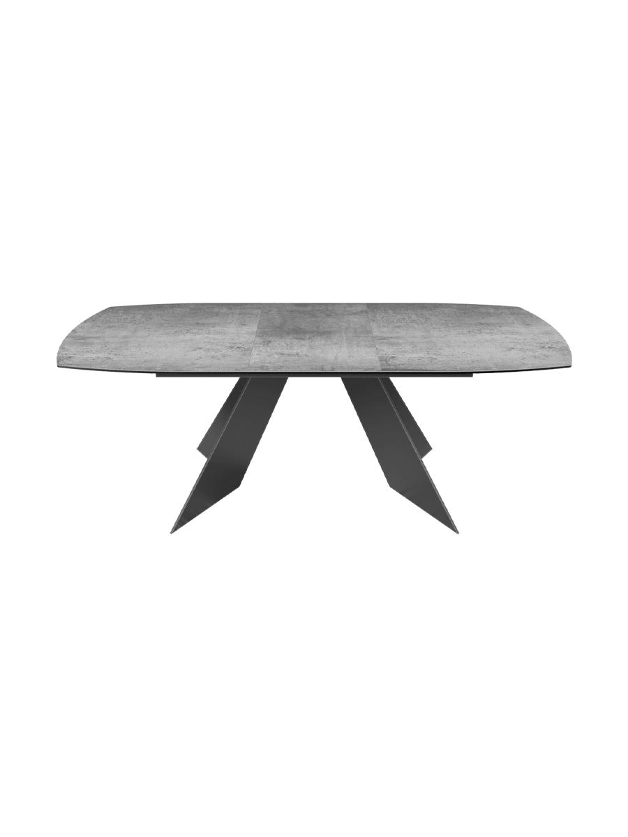 
Ausziehbarer Designer Esstisch „Dallas“ aus Keramik, in verschiedenen Grössen - Silver / 160-210 x 100 cm