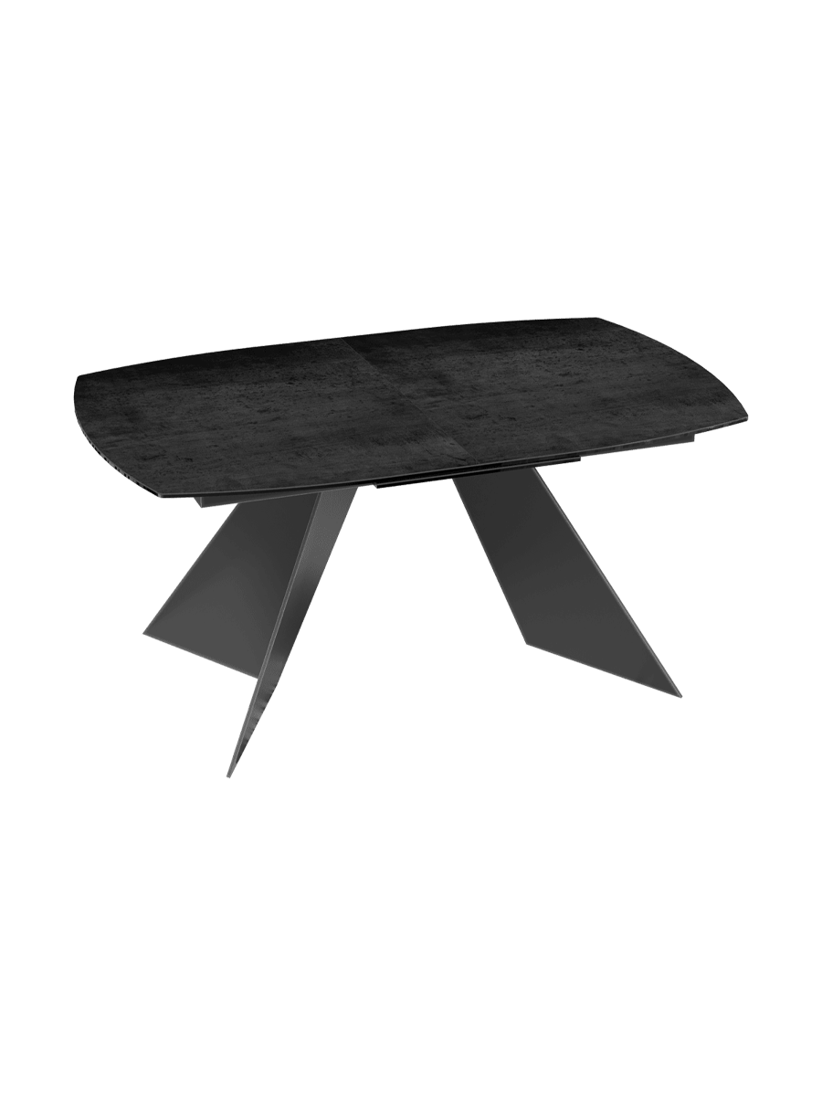 
Ausziehbarer Designer Esstisch „Dallas“ aus Keramik, in verschiedenen Grössen - Titan / 160-210 x 100 cm