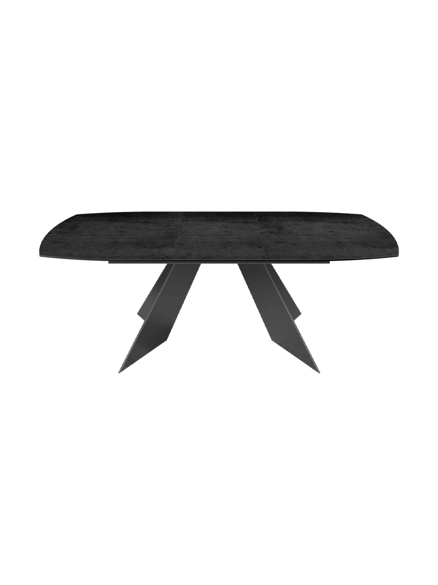 
Ausziehbarer Designer Esstisch „Dallas“ aus Keramik, in verschiedenen Grössen - Titan / 160-210 x 100 cm