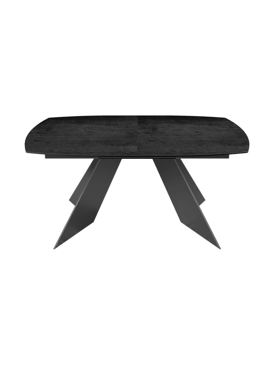 
Ausziehbarer Designer Esstisch „Dallas“ aus Keramik, in verschiedenen Grössen - Titan / 160-210 x 100 cm