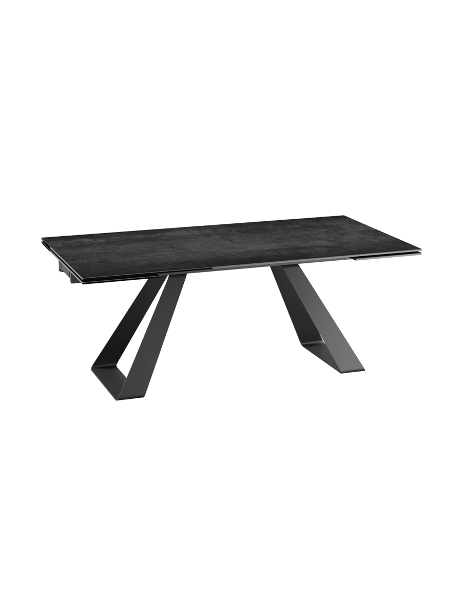 
Ausziehbarer Designer Esstisch „Ascension“ aus Keramik, in verschiedenen Grössen - Titan / 190-270 x 100 cm