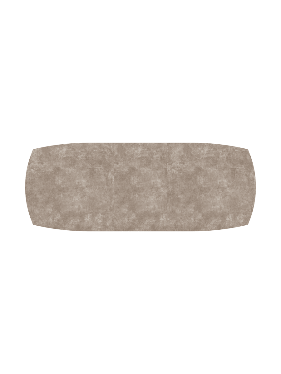 
Ausziehbarer Designer Esstisch „Dallas“ aus Keramik, in verschiedenen Grössen - Zementgrau / 200-260 x 100 cm