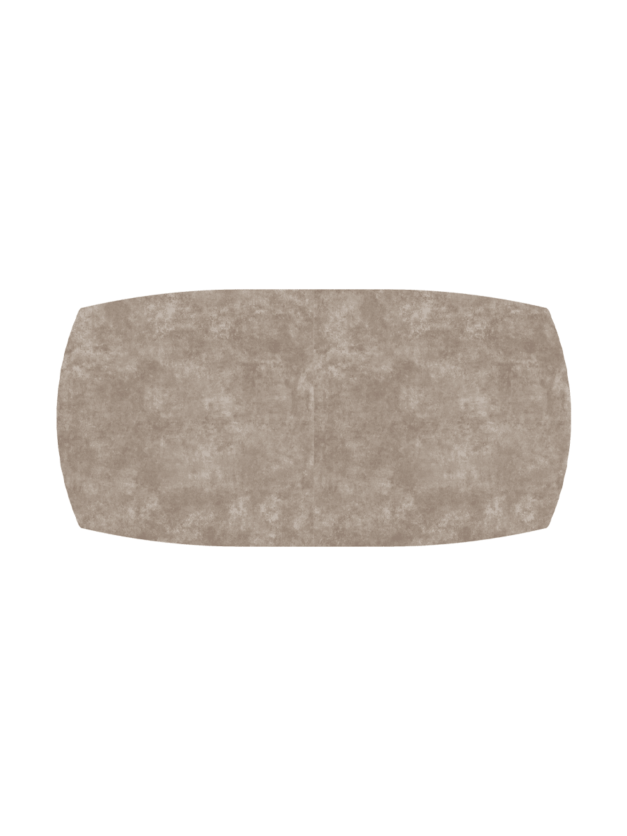 
Ausziehbarer Designer Esstisch „Dallas“ aus Keramik, in verschiedenen Grössen - Zementgrau / 200-260 x 100 cm