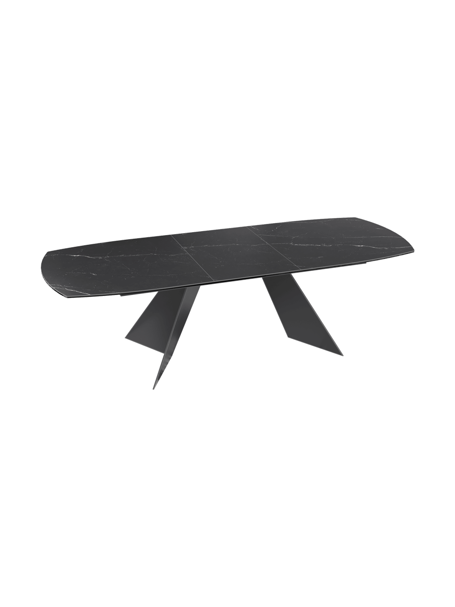 
Table à manger extensible design « Dallas » en céramique, disponible en différentes tailles - Calcatta brillant / 160-210 x 100 cm