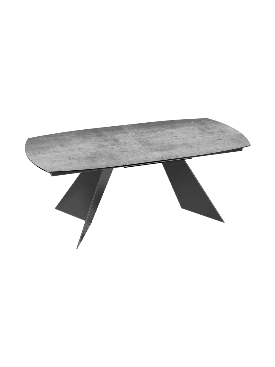 
Ausziehbarer Designer Esstisch „Dallas“ aus Keramik, in verschiedenen Grössen - Silver / 200-260 x 100 cm