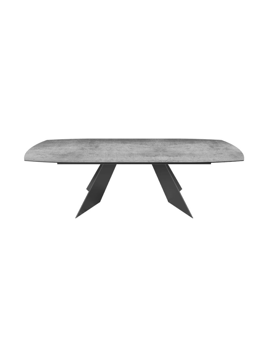 
Ausziehbarer Designer Esstisch „Dallas“ aus Keramik, in verschiedenen Grössen - Silver / 200-260 x 100 cm