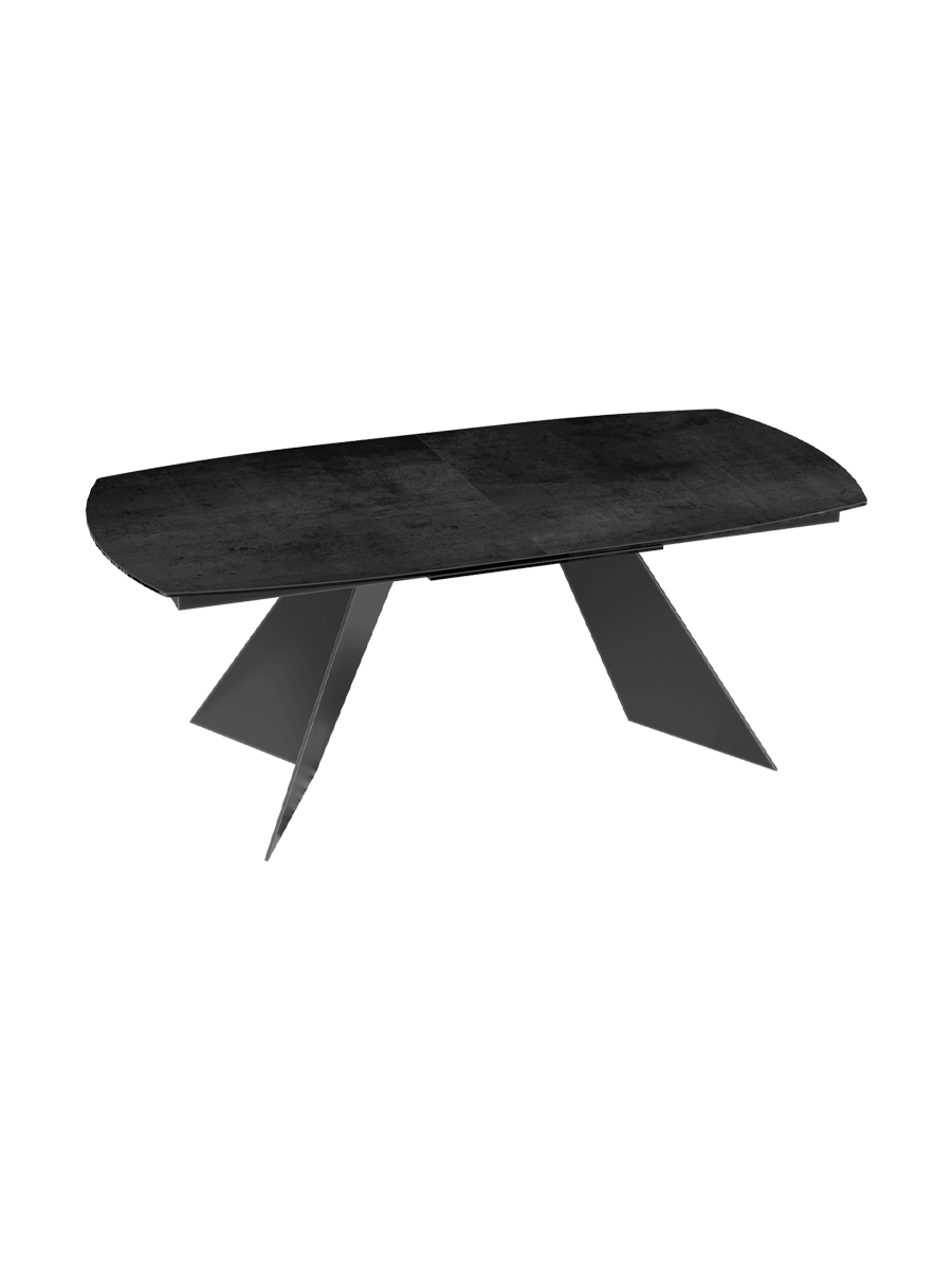 
Ausziehbarer Designer Esstisch „Dallas“ aus Keramik, in verschiedenen Grössen - Titan / 200-260 x 100 cm