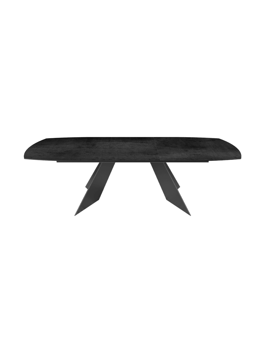 
Ausziehbarer Designer Esstisch „Dallas“ aus Keramik, in verschiedenen Grössen - Titan / 200-260 x 100 cm