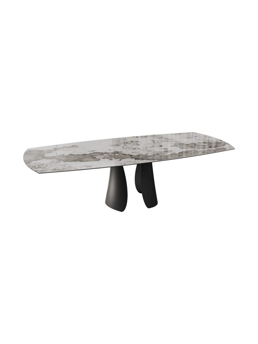 
Extendable Designer Dining Table "Brisbane" in Ceramic, Available in Various Sizes - Eramosa Gloss / 150-230 x 110 cm