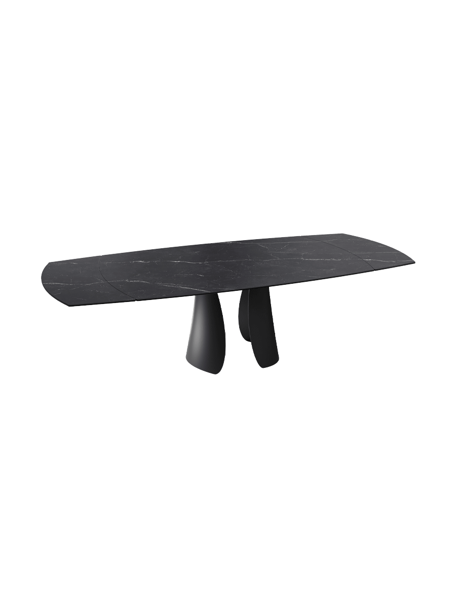 
Extendable Designer Dining Table "Brisbane" in Ceramic, Available in Various Sizes - Eramosa Gloss / 150-230 x 110 cm