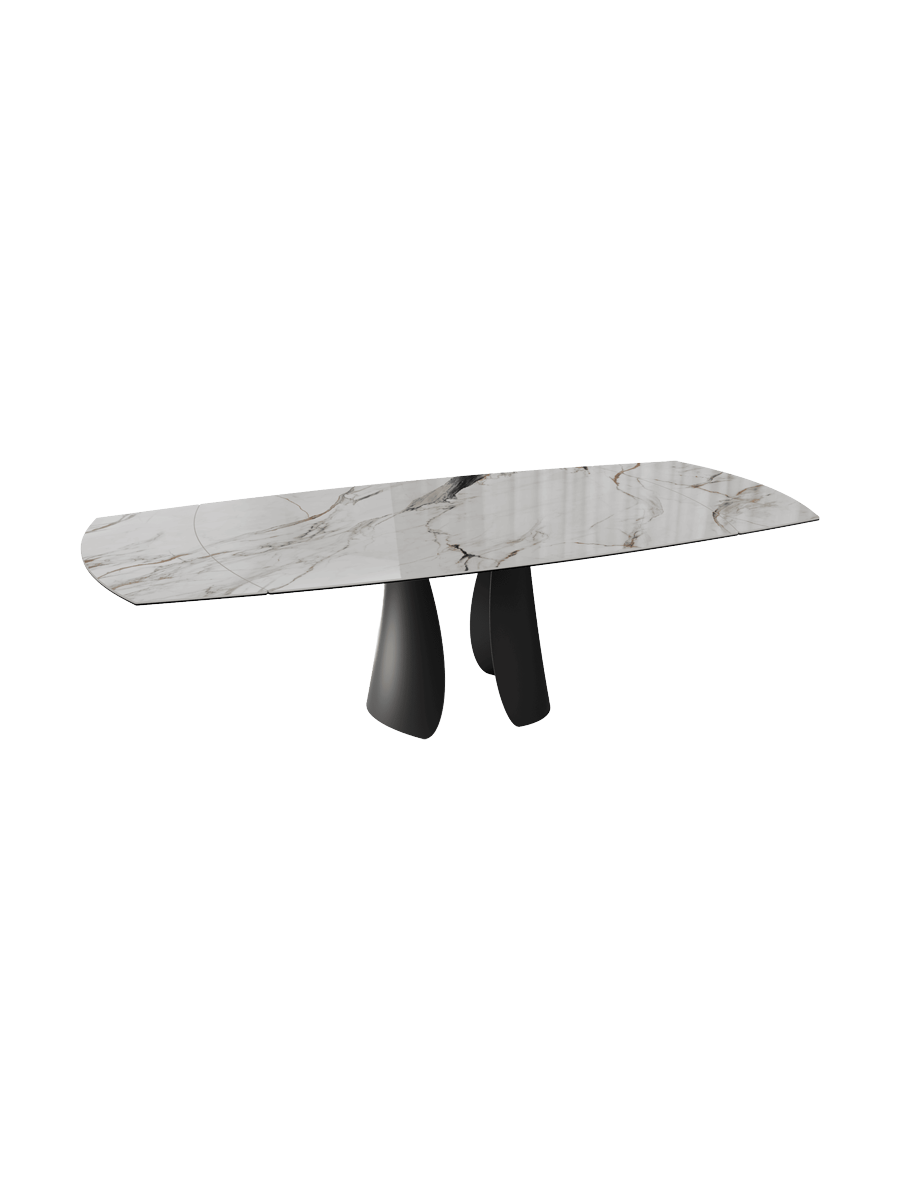 
Extendable Designer Dining Table "Brisbane" in Ceramic, Available in Various Sizes - Eramosa Gloss / 150-230 x 110 cm