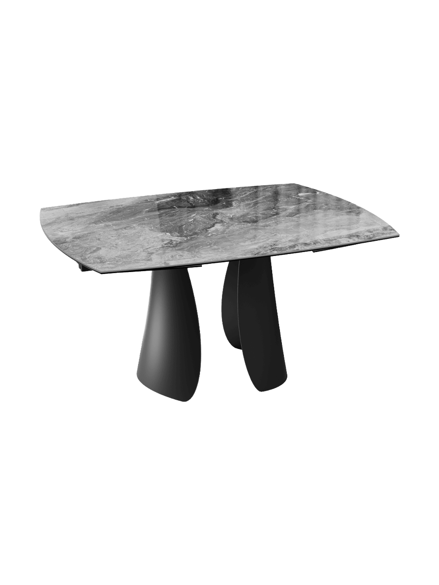 
Extendable Designer Dining Table "Brisbane" in Ceramic, Available in Various Sizes - Eramosa Gloss / 150-230 x 110 cm
