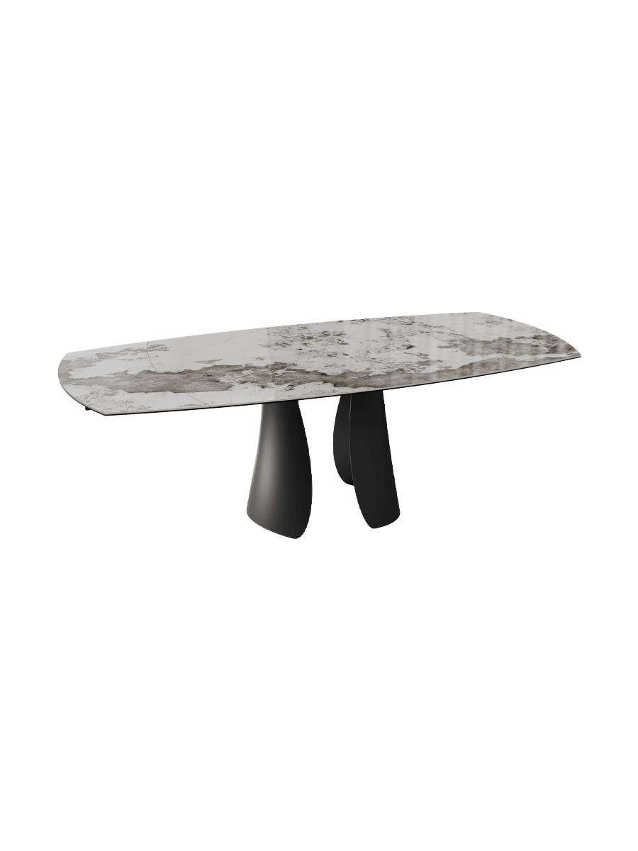 
Extendable Designer Dining Table "Brisbane" in Ceramic, Available in Various Sizes - Eramosa Gloss / 150-230 x 110 cm