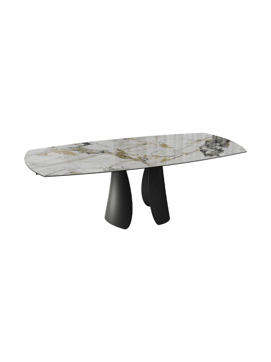
Extendable Designer Dining Table "Brisbane" in Ceramic, Available in Various Sizes - Eramosa Gloss / 150-230 x 110 cm