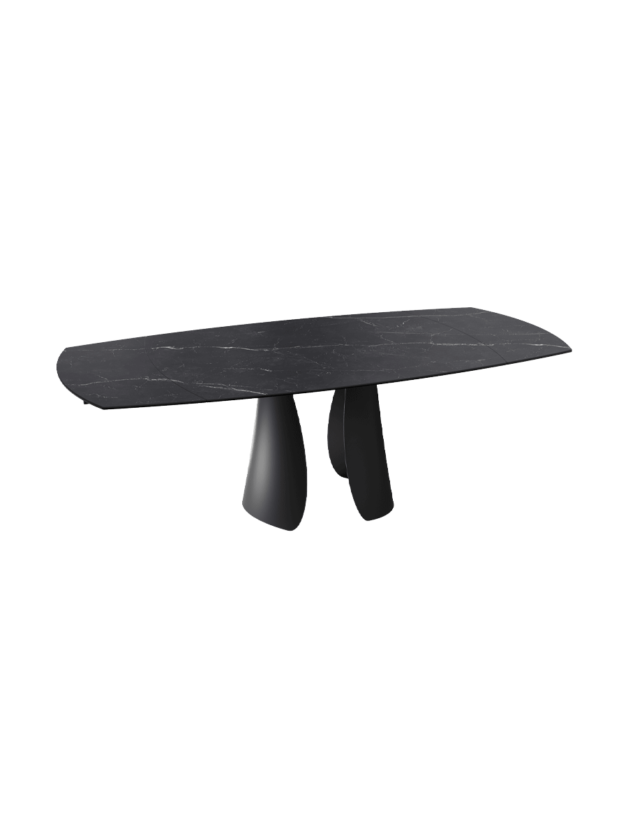 
Extendable Designer Dining Table "Brisbane" in Ceramic, Available in Various Sizes - Eramosa Gloss / 150-230 x 110 cm