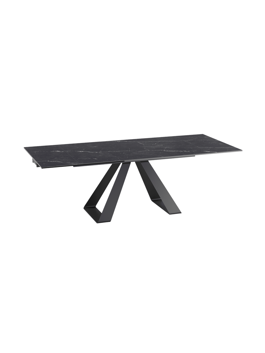 
Extendable Designer Dining Table "Ascension" in Ceramic, Available in Various Sizes - Cement Grey / 150-230 x 100 cm