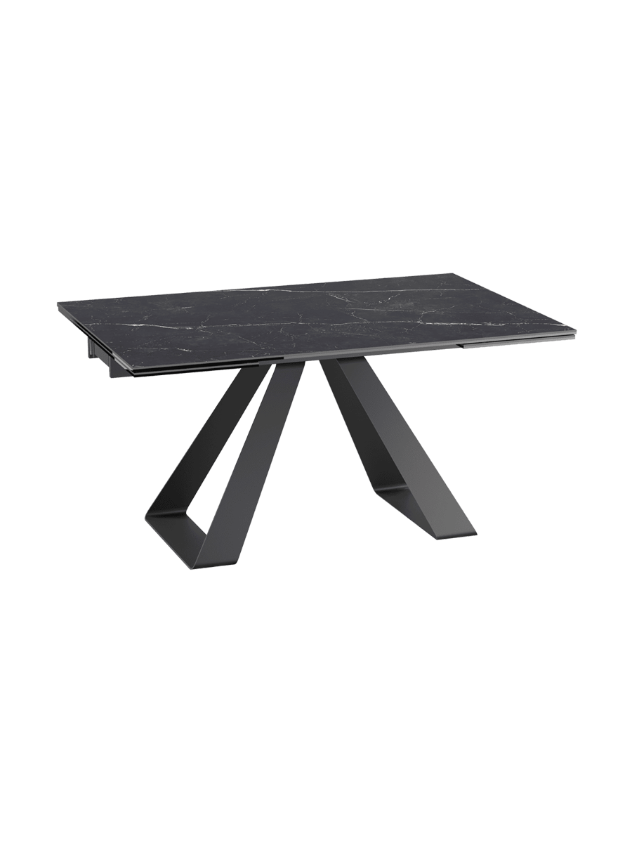 
Ausziehbarer Designer Esstisch „Ascension“ aus Keramik, in verschiedenen Grössen - Marquina / 150-230 x 100 cm