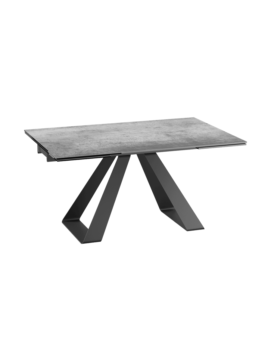 
Ausziehbarer Designer Esstisch „Ascension“ aus Keramik, in verschiedenen Grössen - Silver / 150-230 x 100 cm