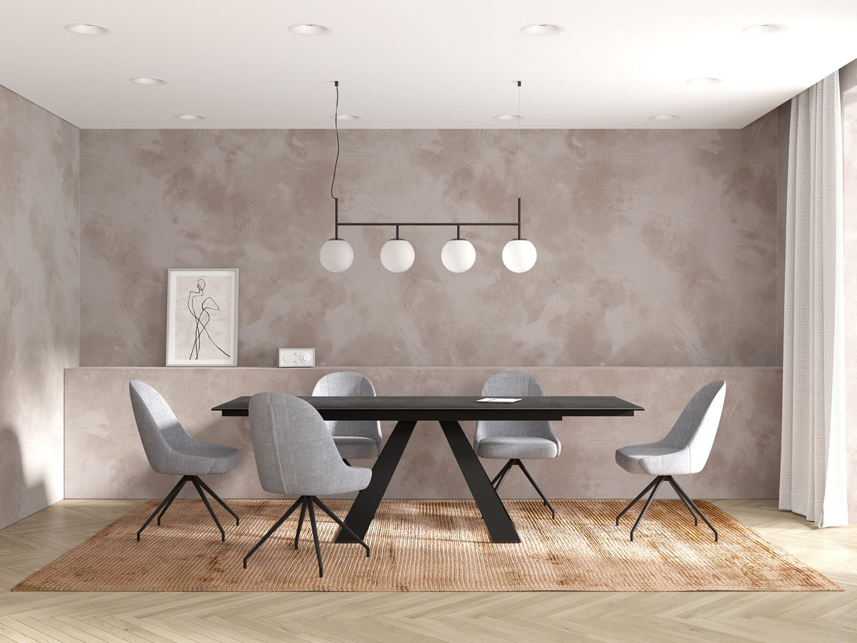 
Ausziehbarer Designer Esstisch „Ascension“ aus Keramik, in verschiedenen Grössen - Titan / 150-230 x 100 cm