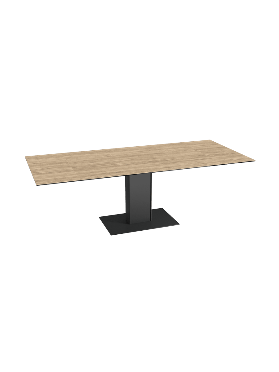 
Ausziehbarer Designer Esstisch „Connexion“ aus Keramik, 150-230 x 100 cm - Dunkle Rostotpik