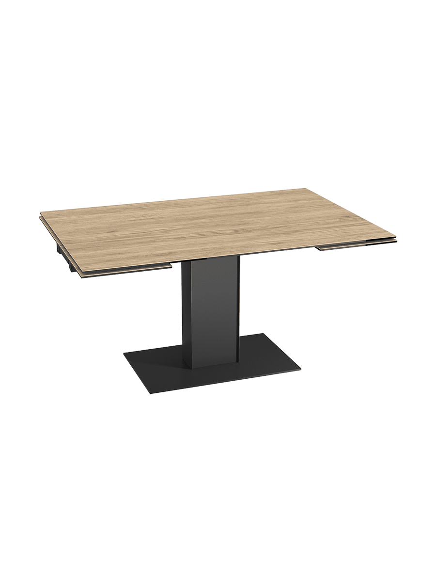 
Extendable Designer Dining Table "Connexion" in Ceramic, 150-230 x 100 cm - Light oak