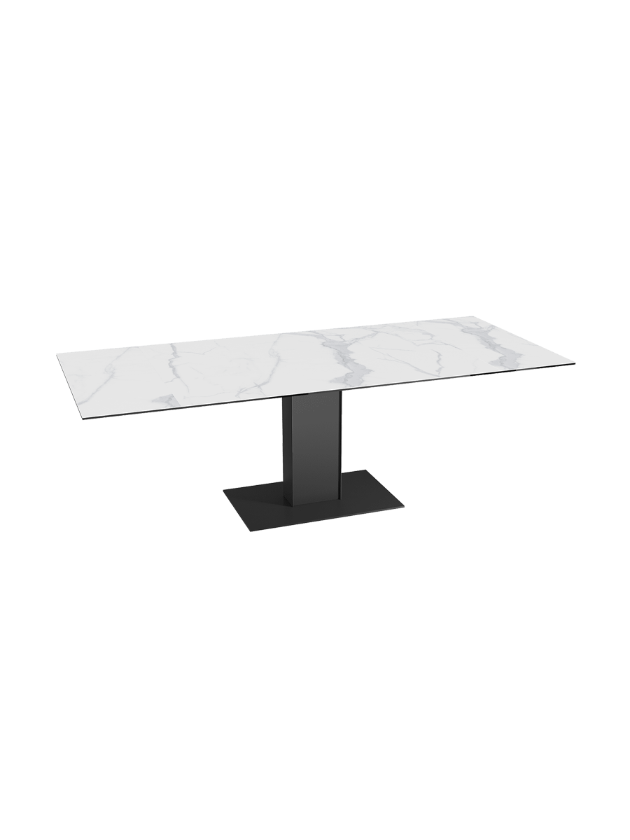 
Ausziehbarer Designer Esstisch „Connexion“ aus Keramik, 150-230 x 100 cm - Dunkle Rostotpik