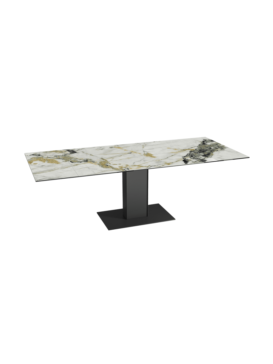 
Ausziehbarer Designer Esstisch „Connexion“ aus Keramik, 150-230 x 100 cm - Dunkle Rostotpik