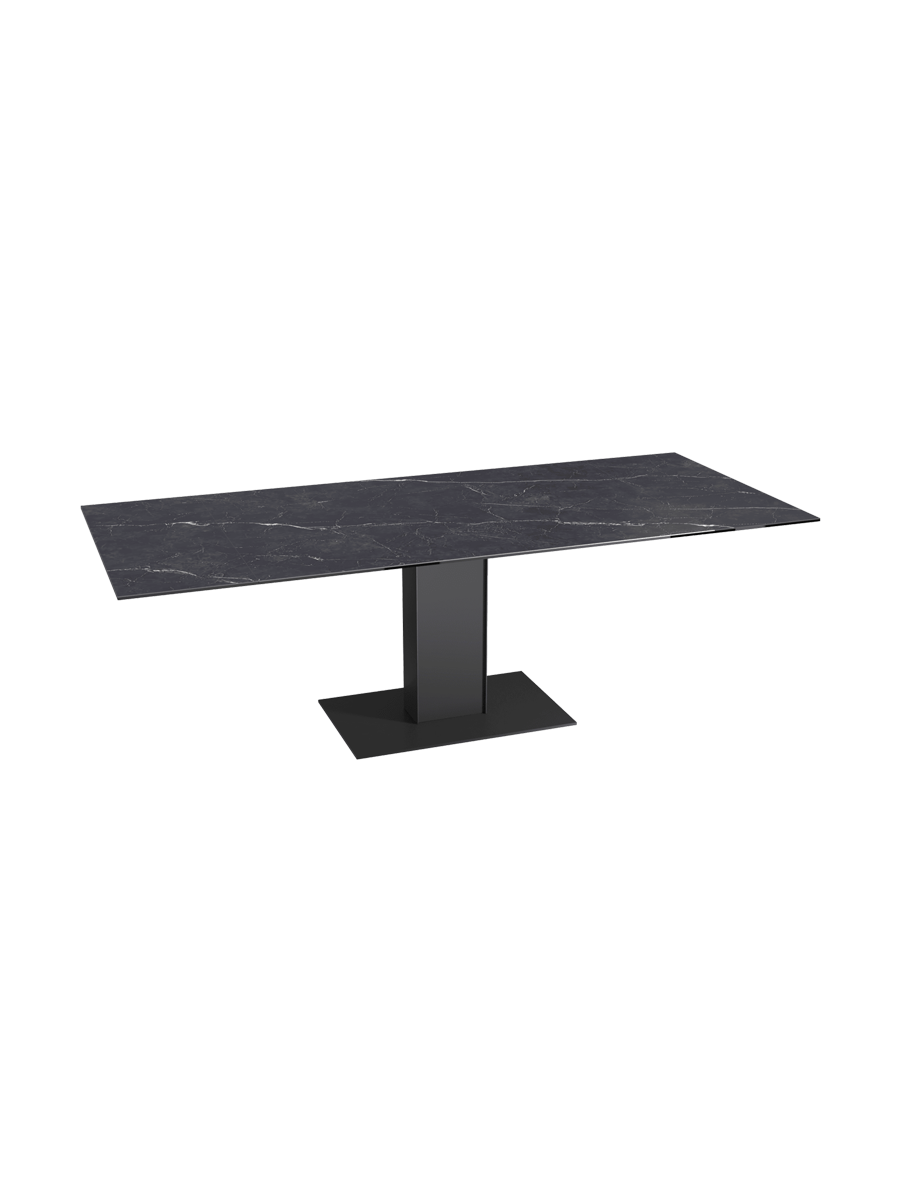 
Ausziehbarer Designer Esstisch „Connexion“ aus Keramik, 150-230 x 100 cm - Dunkle Rostotpik