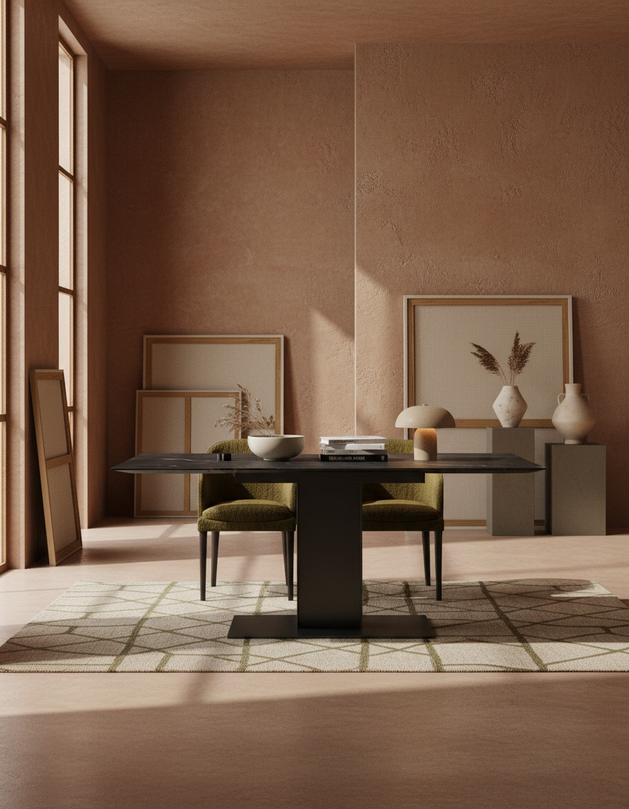 
Ausziehbarer Designer Esstisch „Connexion“ aus Keramik, 150-230 x 100 cm - Marquina matt