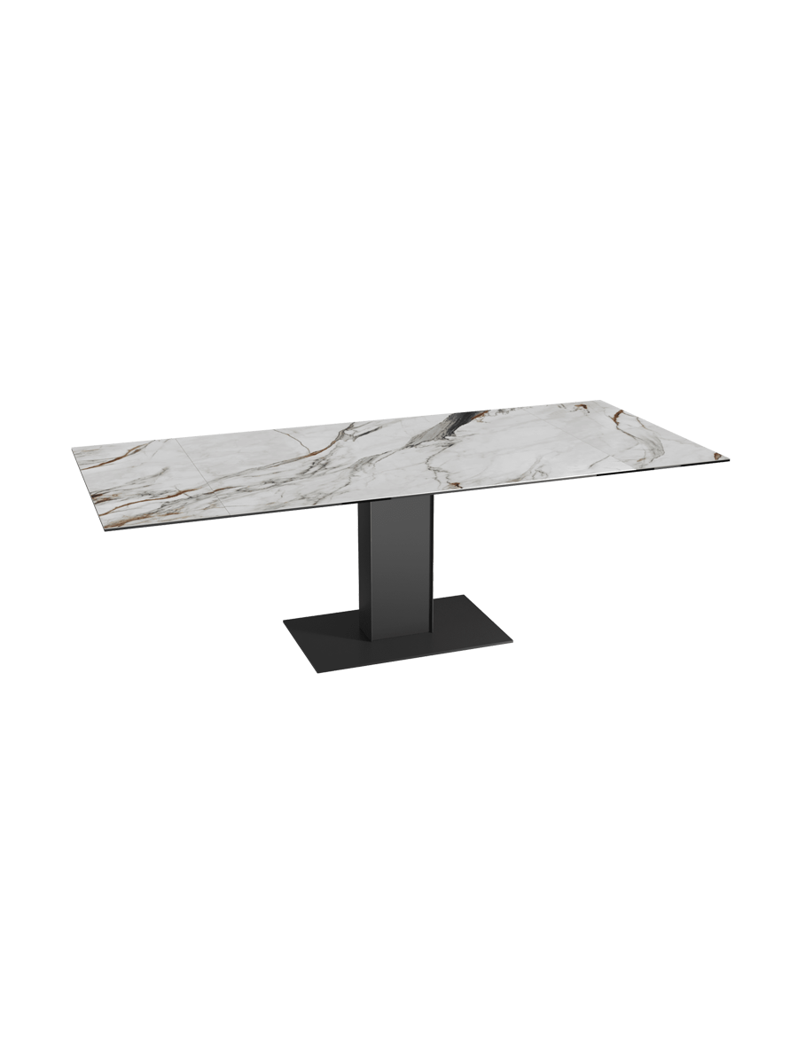 
Ausziehbarer Designer Esstisch „Connexion“ aus Keramik, 150-230 x 100 cm - Dunkle Rostotpik