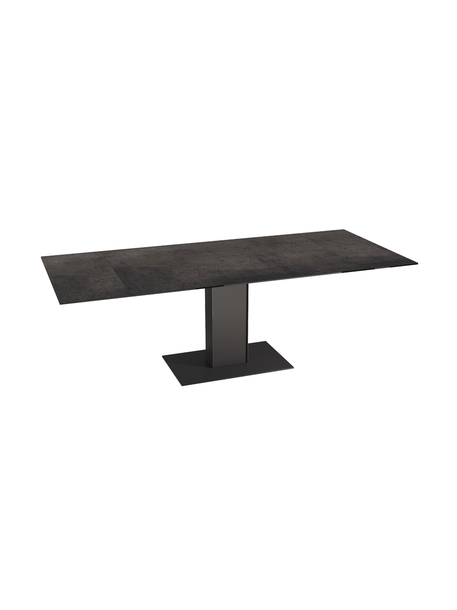 
Ausziehbarer Designer Esstisch „Connexion“ aus Keramik, 150-230 x 100 cm - Dunkle Rostotpik