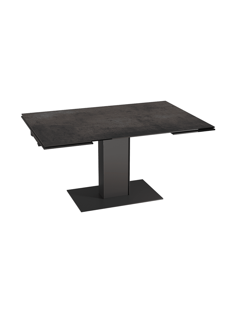
Ausziehbarer Designer Esstisch „Connexion“ aus Keramik, 150-230 x 100 cm - Dunkle Rostotpik