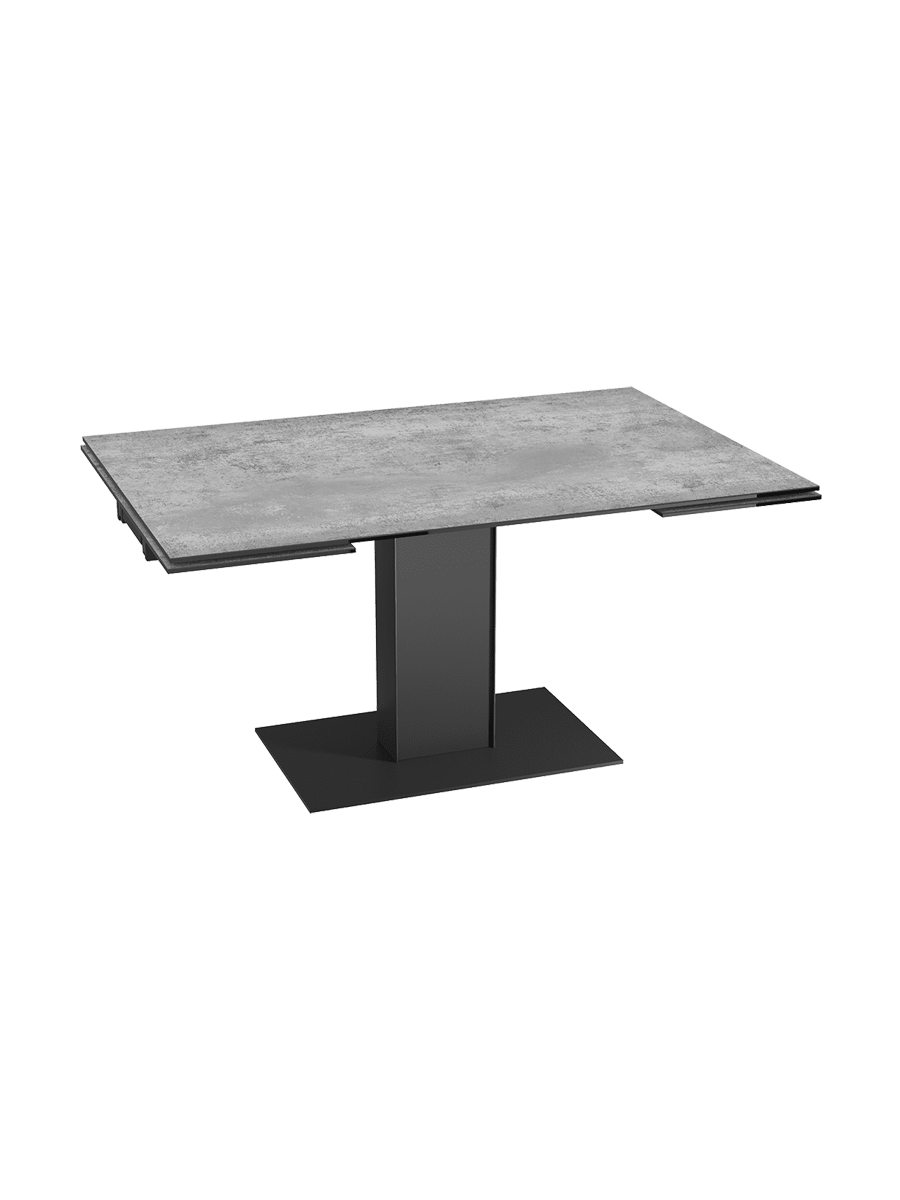 
Ausziehbarer Designer Esstisch „Connexion“ aus Keramik, 150-230 x 100 cm - Silver