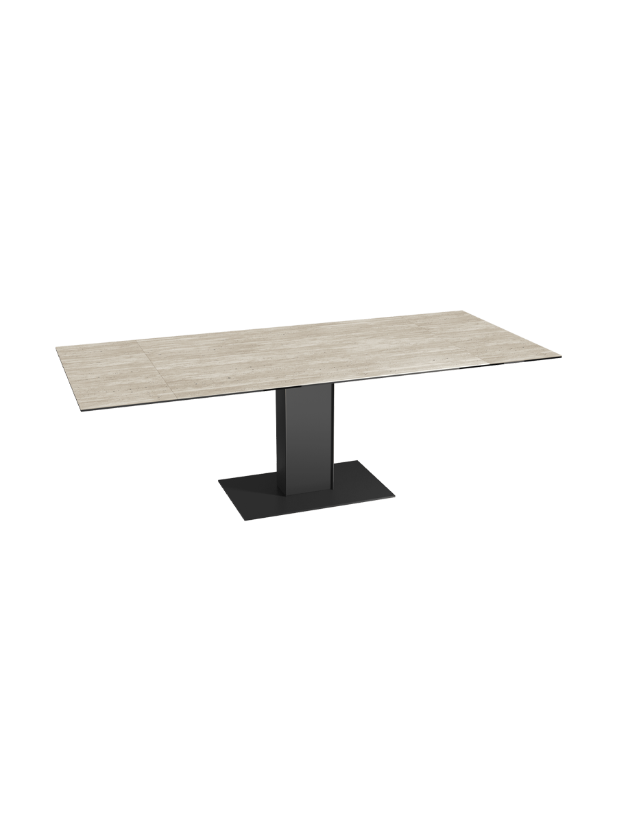 
Ausziehbarer Designer Esstisch „Connexion“ aus Keramik, 150-230 x 100 cm - Dunkle Rostotpik