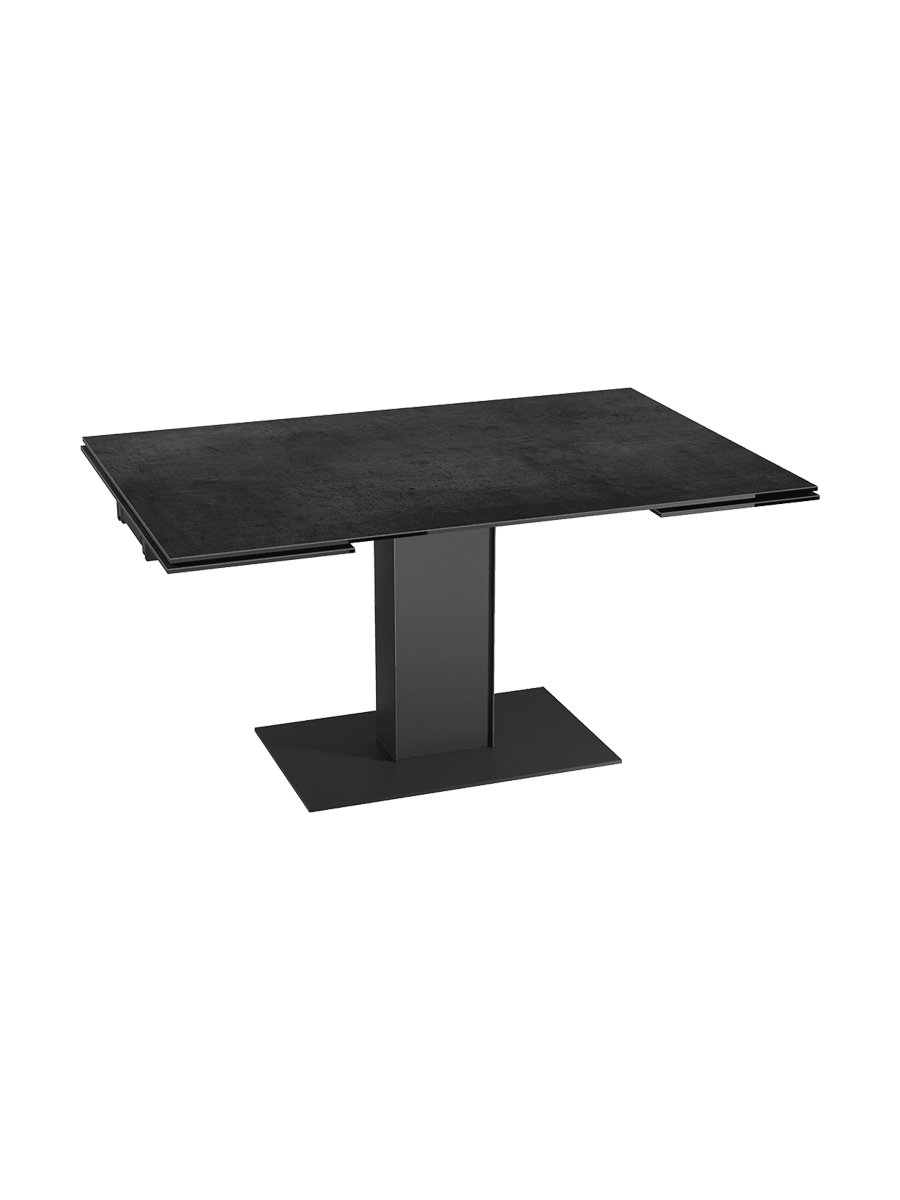 
Ausziehbarer Designer Esstisch „Connexion“ aus Keramik, 150-230 x 100 cm - Titan Schwarz