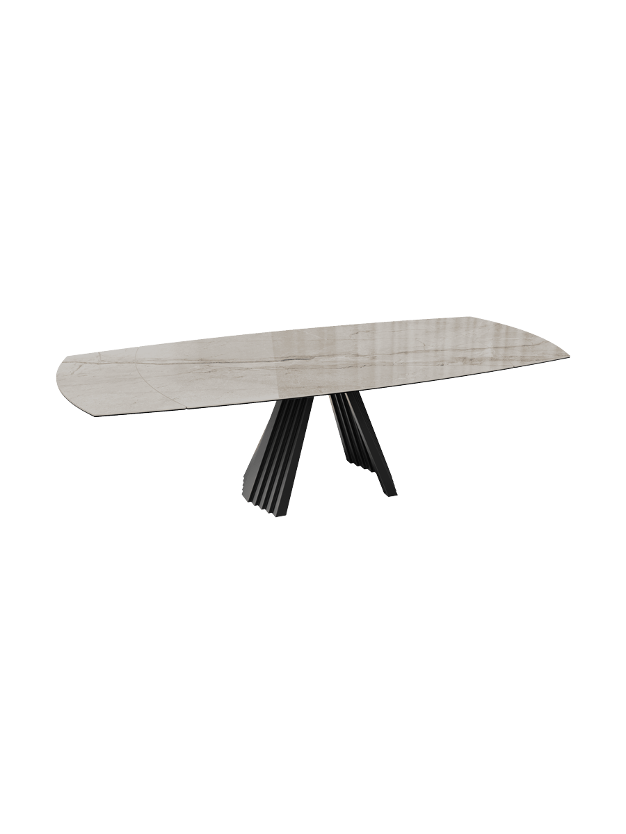 
Table à manger design extensible « Gotham » en céramique, disponible en différentes tailles - Calcatta brillant / 150-230 x 110 cm