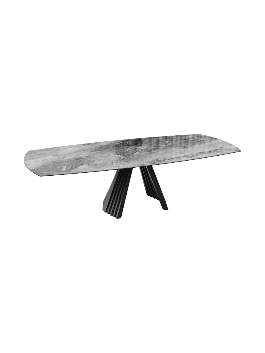 
Table à manger design extensible « Gotham » en céramique, disponible en différentes tailles - Calcatta brillant / 150-230 x 110 cm