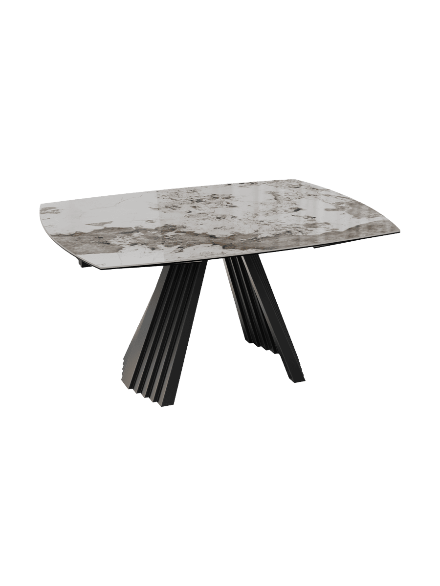 
Table à manger design extensible « Gotham » en céramique, disponible en différentes tailles - Calcatta brillant / 150-230 x 110 cm
