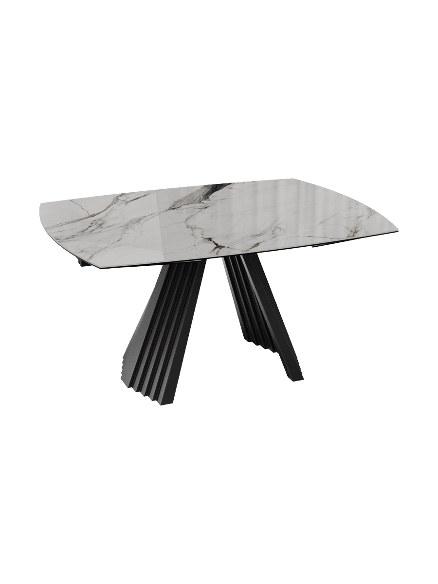 
Ausziehbarer Designer Esstisch „Gotham“ aus Keramik, in verschiedenen Grössen - Fiorentino glänzend / 150-230 x 110 cm