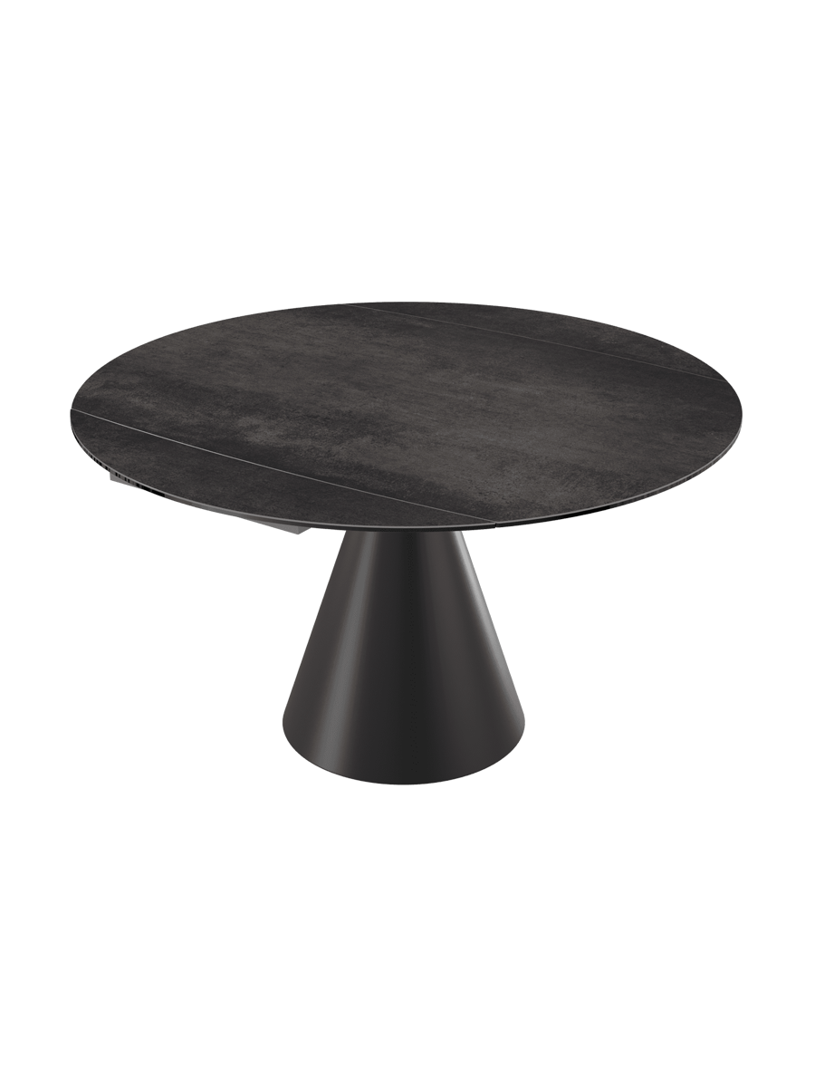 
Table à manger design extensible « New Icone », disponible en plusieurs dimensions - Titane / 95-135 x 135 cm