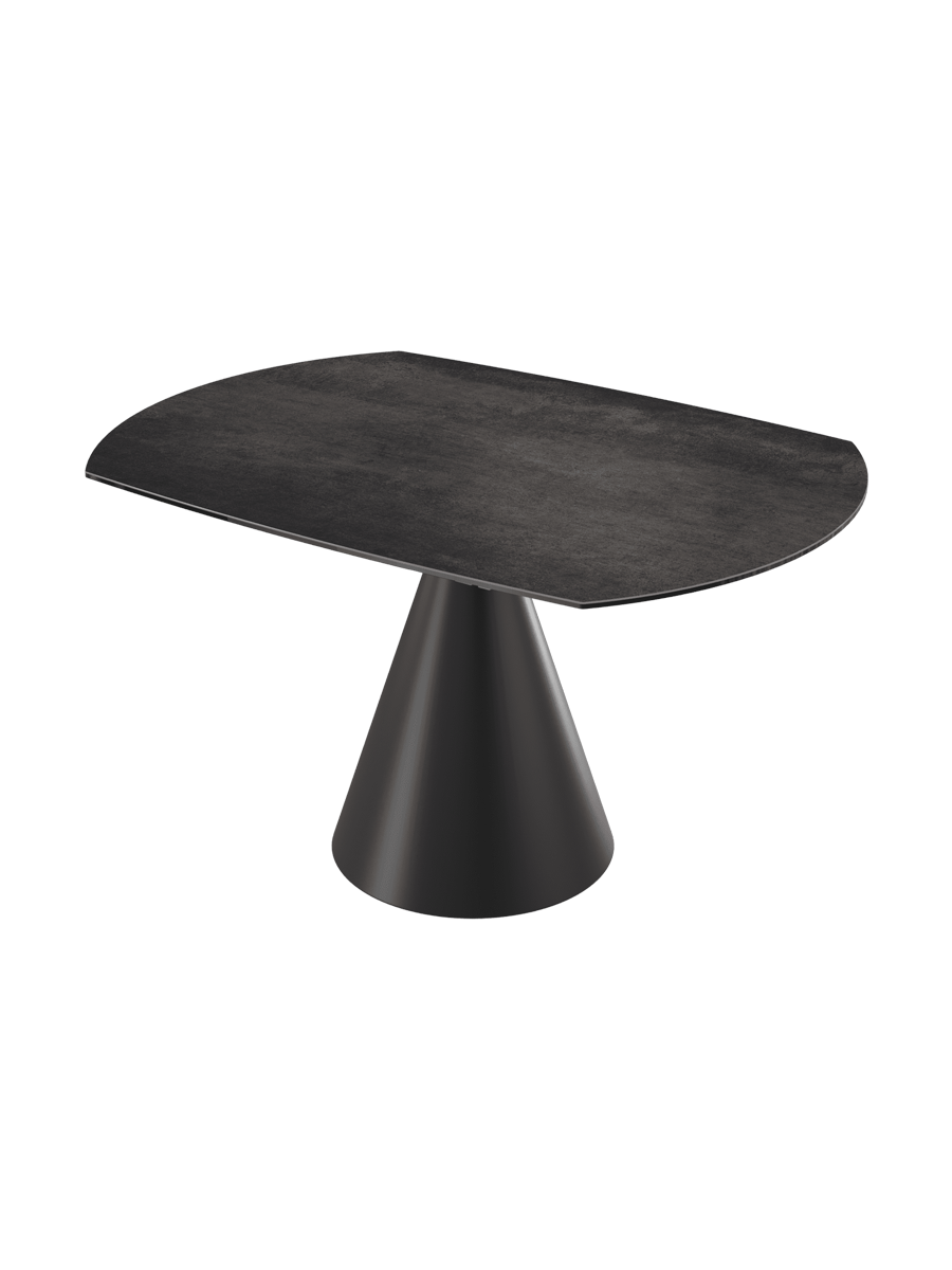 
Tavolo da pranzo allungabile di design «New Icone», in diverse dimensioni - aspetto ruggine scura / 95-135 x 135 cm