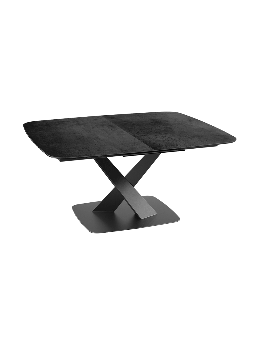 
Ausziehbarer Designer Esstisch „Santiago“ aus Keramik, 160-210 x 135 cm - Titan