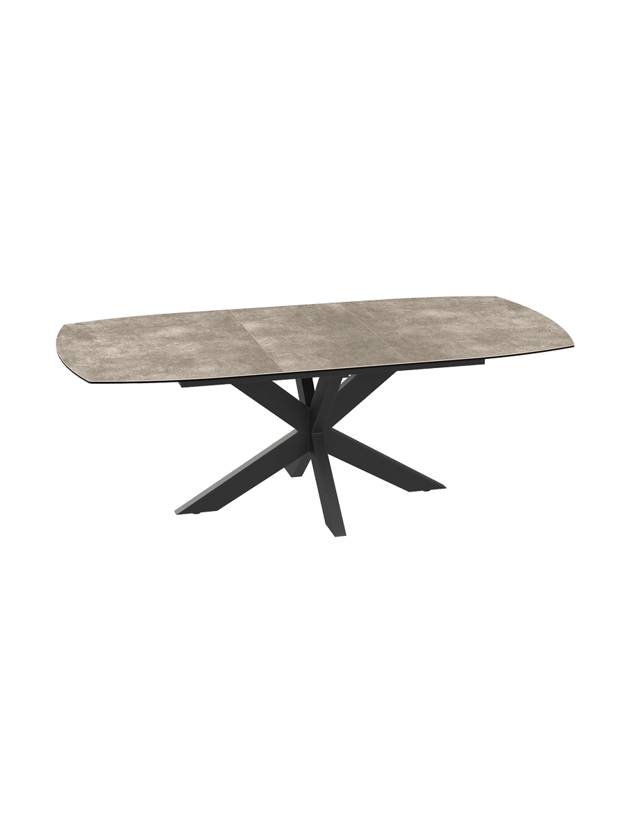 
Ausziehbarer Designer Esstisch „Phoenix“ aus Keramik, verschiedene Grössen - dunkle Rostoptik / 160-210 x 100 cm