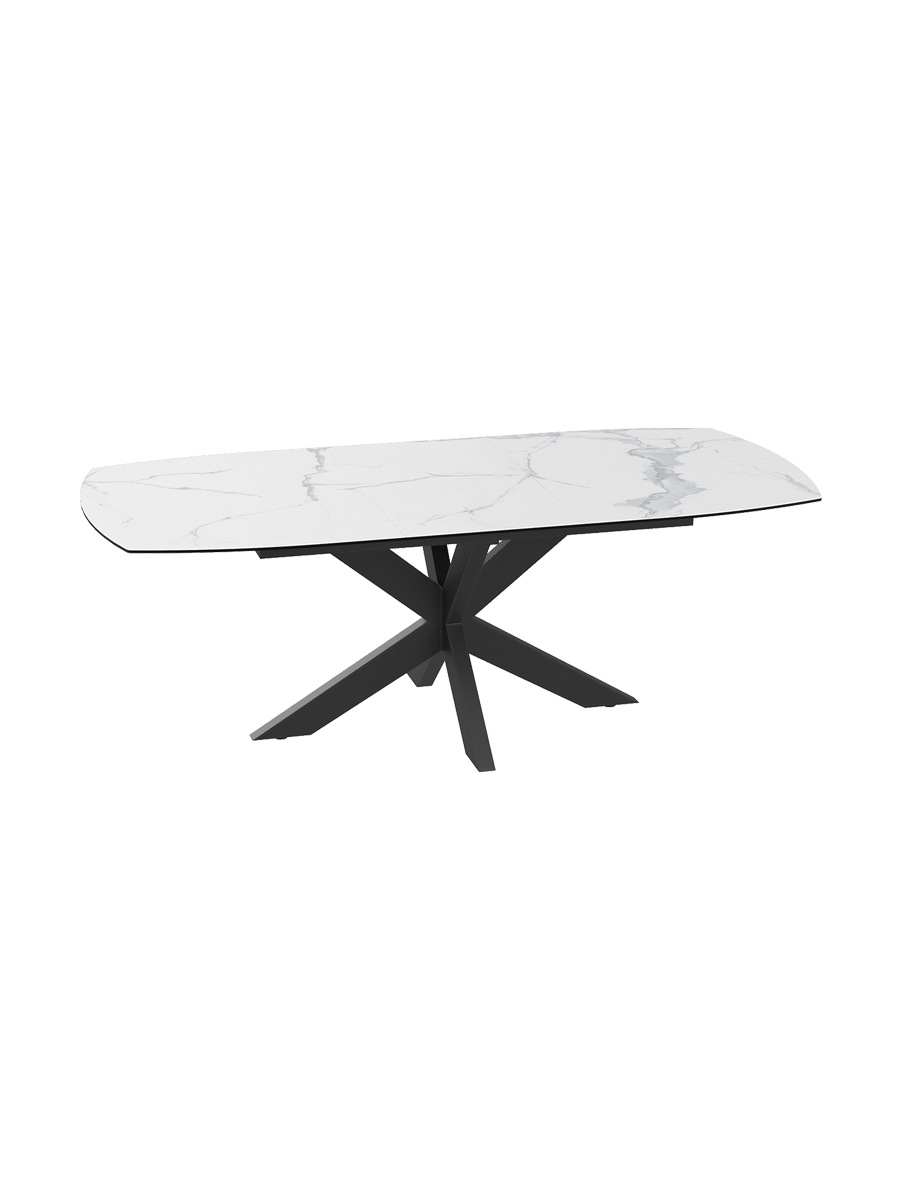
Ausziehbarer Designer Esstisch „Phoenix“ aus Keramik, verschiedene Grössen - dunkle Rostoptik / 160-210 x 100 cm