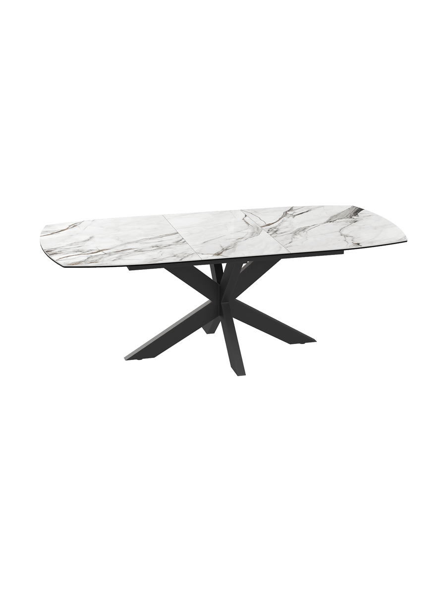 
Ausziehbarer Designer Esstisch „Phoenix“ aus Keramik, verschiedene Grössen - dunkle Rostoptik / 160-210 x 100 cm