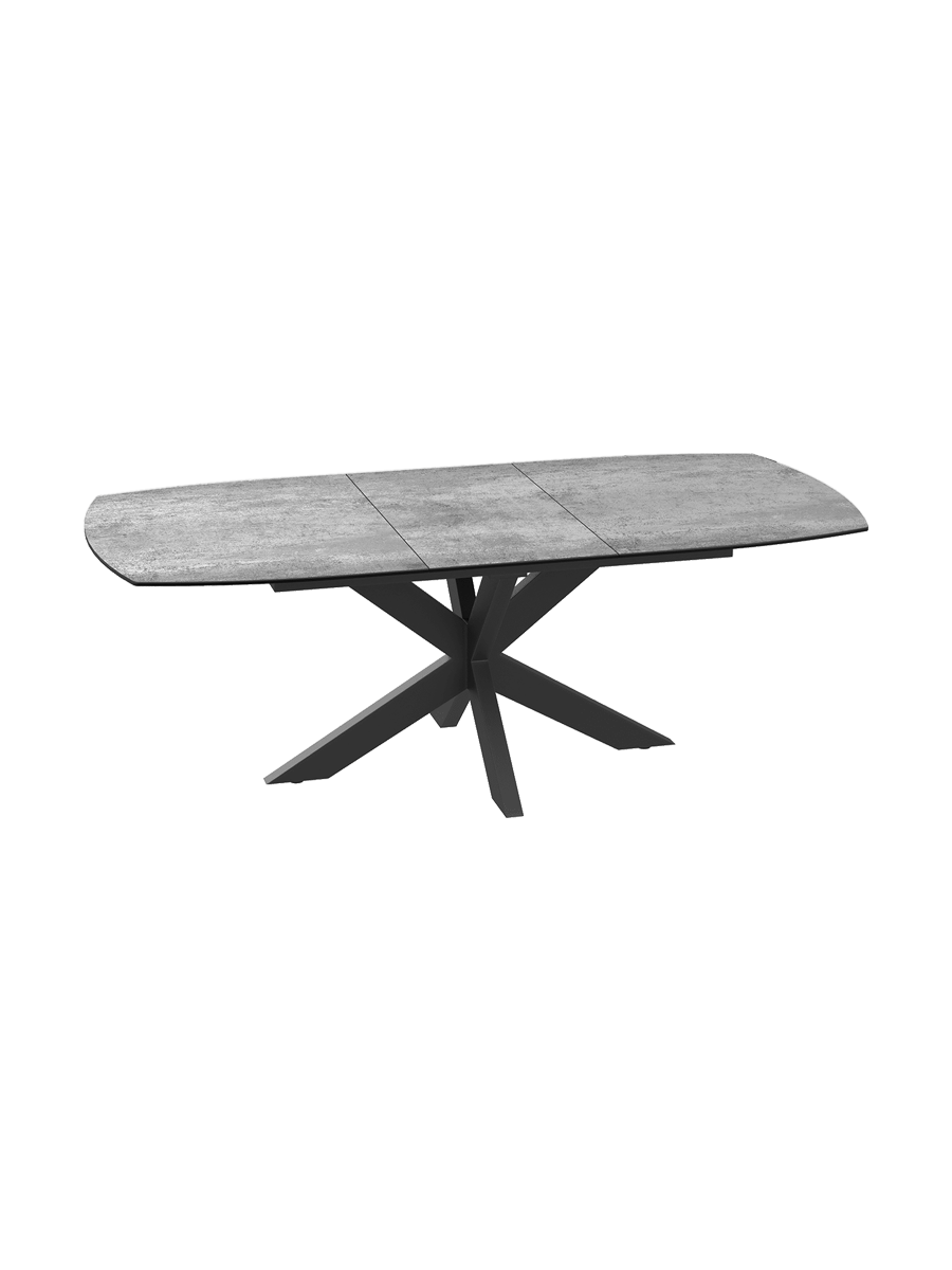 
Ausziehbarer Designer Esstisch „Phoenix“ aus Keramik, verschiedene Grössen - dunkle Rostoptik / 160-210 x 100 cm