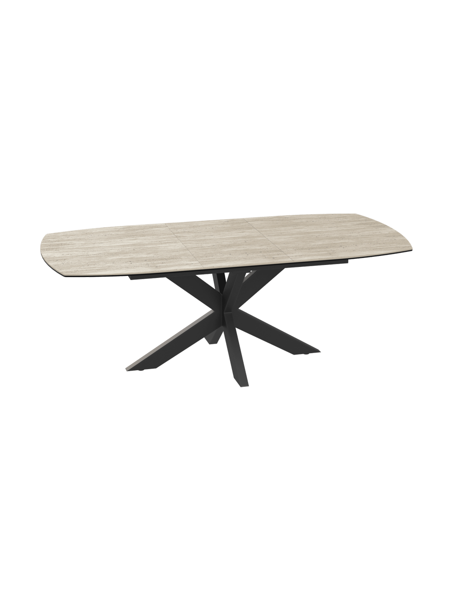 
Ausziehbarer Designer Esstisch „Phoenix“ aus Keramik, verschiedene Grössen - dunkle Rostoptik / 160-210 x 100 cm