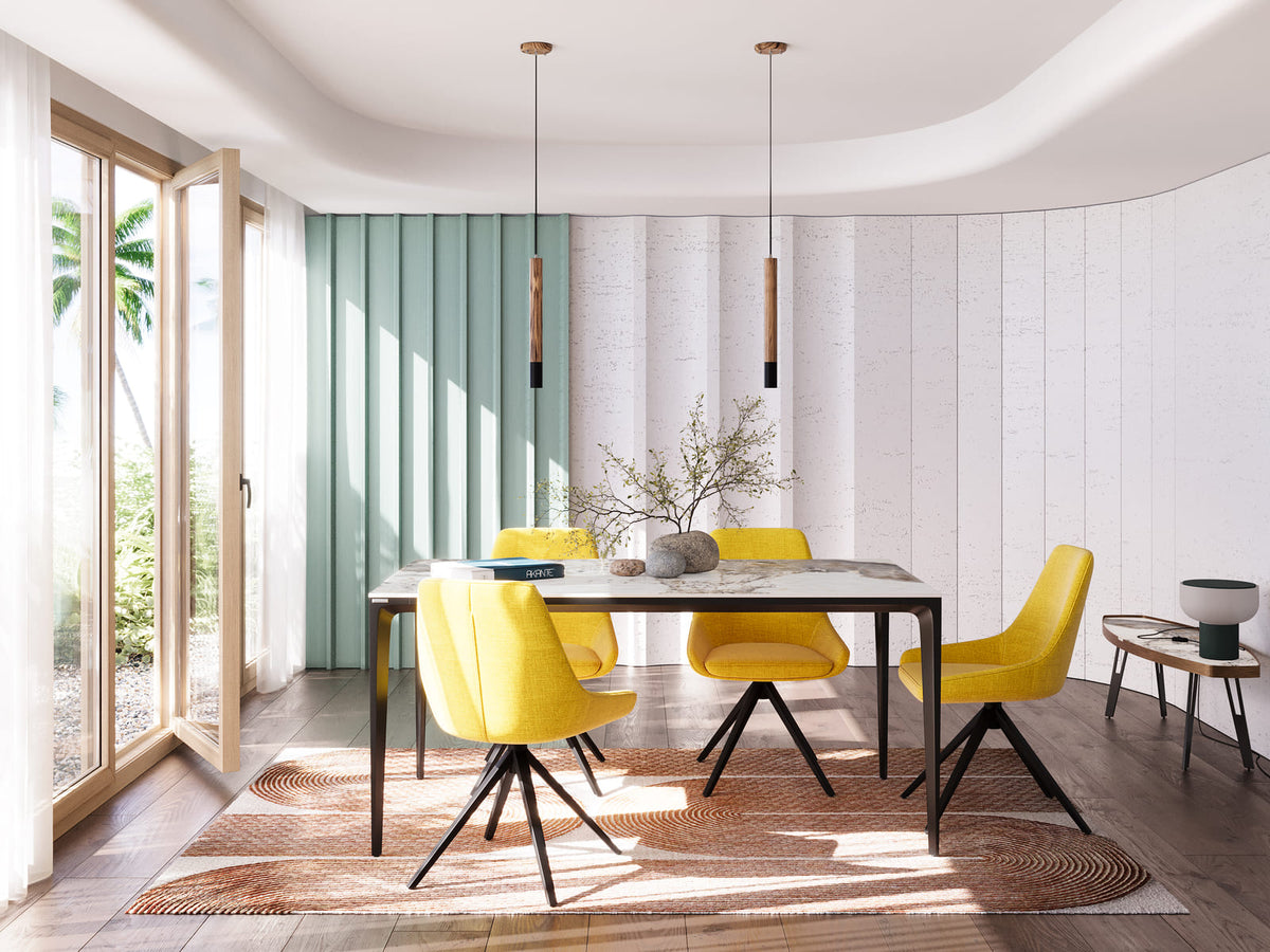 
Designer Esstisch „Valencia“ aus Keramik, verschiedene Grössen - Calcatta glänzend / 160 x 90 cm