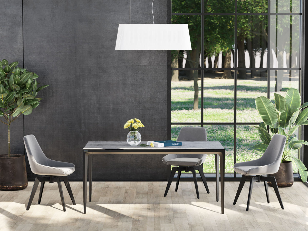 
Designer Esstisch „Valencia“ aus Keramik, verschiedene Grössen - Silver / 160 x 90 cm
